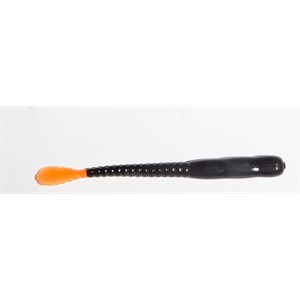 Finess Worm 4" Black / Orange Tail